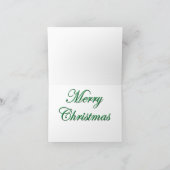 緑のグリッターハイトクリスマスグリーティングカード シーズンカード (内部)