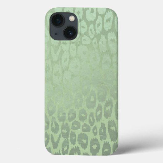 緑のグリッターヒョウのテクスチャ Case-Mate iPhoneケース (裏面)