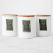 緑のグリッターブラック製品ラベルLadybugロゴ フードラベル (ボトル)