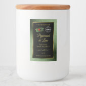 緑のグリッターブラック製品ラベルLadybugロゴ フードラベル (正面)