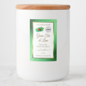 緑のグリッターホワイトプロダクトラベルLadybugロゴ フードラベル (正面)