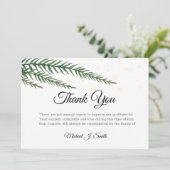 緑のグリッターモダンの葬儀 サンキューカード (スタンド正面)