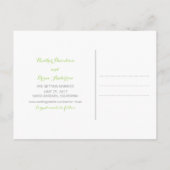 緑のグリッター紙吹雪日付はがきを保存 案内ポストカード (裏面)