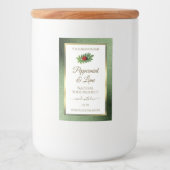 緑のグリッター金ゴールドと白い製品ラベルLadybug フードラベル (正面)