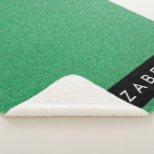 緑のグリッター、グリッターの背景、名前 シェルパブランケット (3/4)