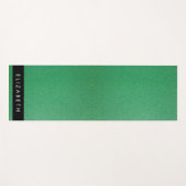 緑のグリッター、グリッターの背景、名前 ヨガマット (正面(横))