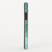 緑のグリッター、大理石、パーソナライズされた Case-Mate iPhoneケース (裏面/右)