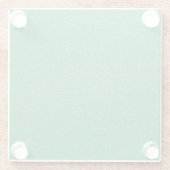 緑のグリッター、輝き、グリッターの背景 ガラスコースター (裏面)