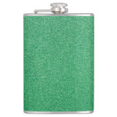 緑のグリッター、輝き、グリッターの背景 フラスク (正面)