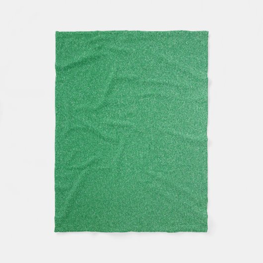緑のグリッター、輝き、グリッターの背景 フリースブランケット (正面)