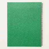 緑のグリッター、輝き、グリッターの背景 プランナー手帳 (裏面)