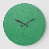 緑のグリッター、輝き、グリッターの背景 ラージ壁時計 (正面)