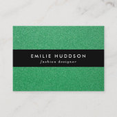 緑のグリッター、輝き、グリッターの背景 名刺 (正面)