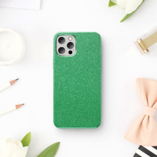 緑のグリッター、輝き、グリッターの背景 iPhone 11 ケース
