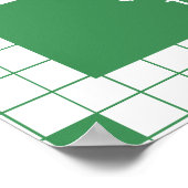 緑のグリッドフォト ポスター (角)