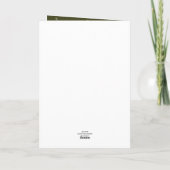 緑のグリーティングカードでクリスマスをお祝い カード (裏面)