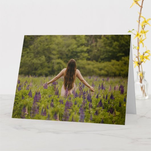 緑のグリーティングカードを持つ美しいブードワール カード (黄色い花)