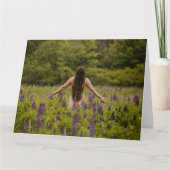 緑のグリーティングカードを持つ美しいブードワール カード (正面)