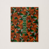 緑のグレーバスケットボールの女の子の男の子チームカラー ジグソーパズル (縦)