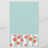 緑のグレープフルーツのパターストライプン 便箋