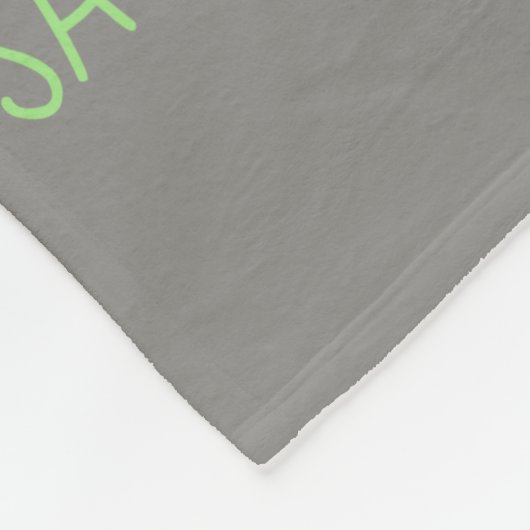 緑のグレー男の赤ちゃん名誕生の日付と統計 フリースブランケット (角)