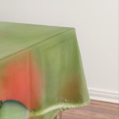 緑のケシの鮮やかで赤いケシは守備につきます テーブルクロス (インサイチュ)