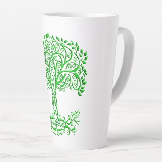 緑のケルトの木 カフェラテマグ (右アングル)