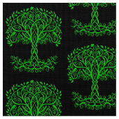 緑のケルトの木 ファブリック (クローズアップ)