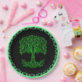 緑のケルトの木 ペーパープレート (パーティー)