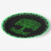 緑のケルトの木 ペーパープレート (アングル)