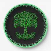 緑のケルトの木 ペーパープレート (正面)