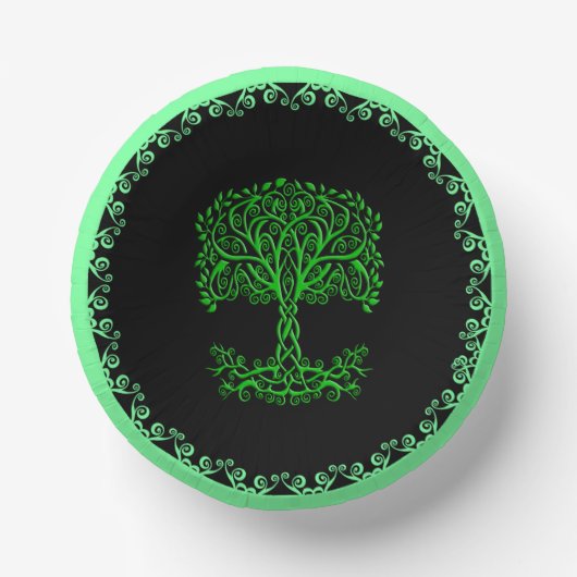 緑のケルトの木 ペーパーボウル (正面)