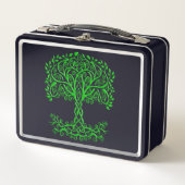 緑のケルトの木 メタルランチボックス (正面)