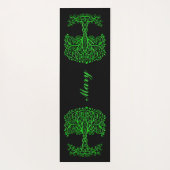 緑のケルトの木 ヨガマット (裏面)