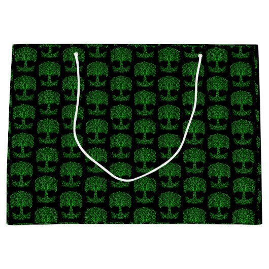 緑のケルトの木 ラージペーパーバッグ (正面)