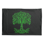 緑のケルトの木 枕カバー (裏面)