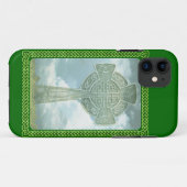 緑のケルト十字および雲 Case-Mate iPhoneケース (裏面(横))