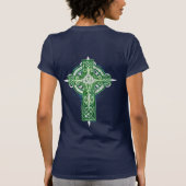 緑のケルト十字のTシャツ Tシャツ (裏面)