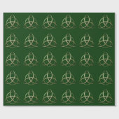 緑のケルト族の三位一体の結び目 ラッピングペーパー (フラット)