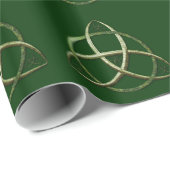 緑のケルト族の三位一体の結び目 ラッピングペーパー (ロールコーナー)