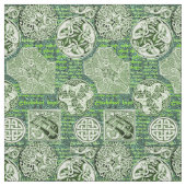 緑のケルト族犬そして馬 ファブリック (見本)