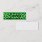 緑のケルト結び目模様が緑に点灯 スキニー名刺 (正面/裏面)