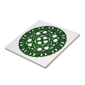 緑のケルト結び目模様のデザイン タイル (側面)