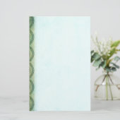 緑のケルト結び目模様 便箋 (スタンド正面)