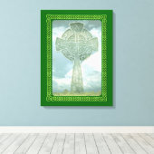 緑のケルト色の十字雲 キャンバスプリント (インサイチュ (ウッドフロア))