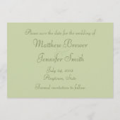 緑のケルト風写真 保存日発表 セーブザデート (裏面)