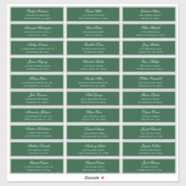 緑のゲスト名のアドレス。出荷結婚ラベル シール