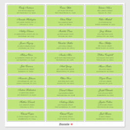 緑のゲスト名のアドレス。出荷結婚ラベル シール