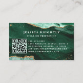 緑のゲートGeodeモノグラム金ゴールドスクリプト 名刺 (裏面)