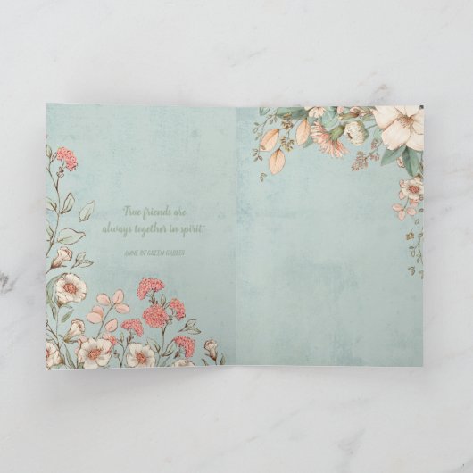 緑のゲーブルズのアンの心のグリーティングカード カード (内部)